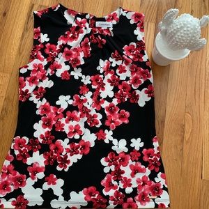Floral Calvin Klein sleeveless top in Size S